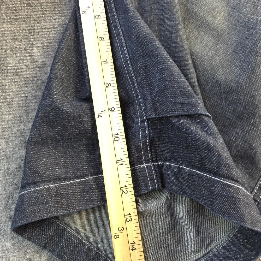 Vintage Phat‎ Farm Denim Shorts 38 Baggy Drawstring Logo Y2k Cotton 12